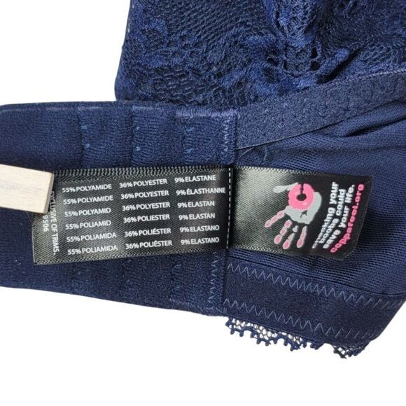 Panache Sculptresse Underwire Sasha Bra Blue 40FF Plunge Seamless Light Pad 9506 - Picture 11 of 11